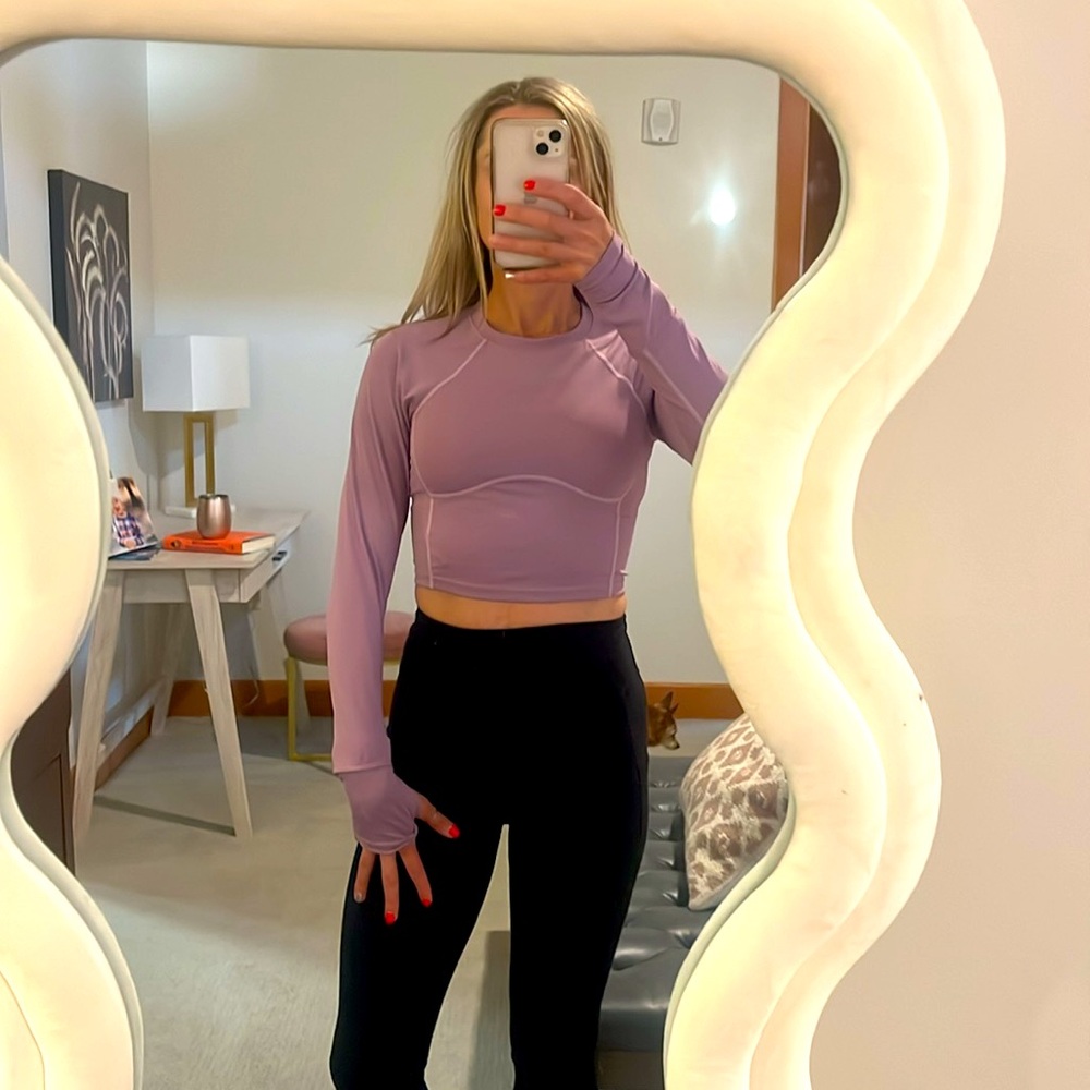 Cropped Purple Running Shirt